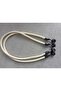 44 cm Braided with Leather-Look Black Metal Sleeves and Bag Handles - Double - 4