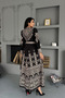 Atlas Thick Inner Show-Through Fabric Dress (K Belt Included)-Black-W2609 - 5