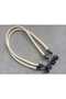 70 cm Braided with Leather-Look Black Metal Sleeves and Bag Double Handles - 5