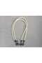 70 cm Braided with Leather-Look Black Metal Sleeves and Bag Double Handles - 3