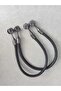44 cm Braided with Leather-Look Black Metal Sleeves and Bag Handles - Double - 6