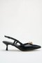 Women's high heel shoes - 5 cm Stiletto Heel pointed toe women's stiletto shoes patent leather black - 4