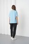 Women's Blue-Black Cotton Pack Crew Neck T-Shirt Pocketed Jogger Pants Top and Bottom Set - 8