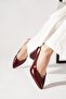 Malites Flat Dova Arka With Scarf Women's Shoes Burgundy Wrinkled - 3