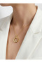 316L Steel Gold Baguette Stone Infinity Loop Necklace - Tarnish Resistant Hypoallergenic - 8