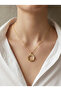 316L Steel Gold Baguette Stone Infinity Loop Necklace - Tarnish Resistant Hypoallergenic - 2