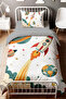 Space Travel Patterned Single Baby Kids Bedding Set - 2
