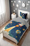 Blue Space Travel Patterned Single Baby Kids Bedding Set - 3