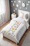 Smiling Sky Patterned Single Baby Kids Bedding Set - 3