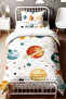 Colorful Planets Patterned Single Baby Kids Bedding Set - 2