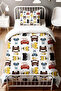 Cute Racing Adventure Patterned Single Baby Kids Bedding Set - 2