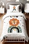 Little King Patterned Single Baby Kids Bedding Set - 2