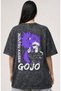 Jujutsu Kaisen Gojo Satoru Anime Printed Unisex Oversized Vintage Washed T-Shirt - 3