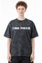 Monkey D. Luffy One Piece Characters Anime Printed Unisex Oversized Vintage Washed T-Shirt - 4