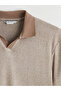 Brown Polo Neck Men's T-Shirt from Plus-Store - 6