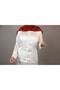 Jawhar- Chic Satin two piece blouse skirt modest set with detachable belt - Pearl White - 6
