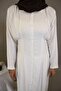 Luluah - Splendid Linen Pleated Maxi Dress with Top Down Buttons - White - 4