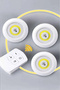 مصباح LED 3-Plus ضوء أبيض لاصق مع جهاز تحكم عن بعد - 3