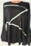Er Clothing Combed Cotton Blouse Long Sleeve Crew Neck Black - 2