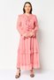Women Textured Maxi Dress, Pink