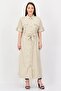 Women Plain Maxi Dress, Beige
