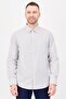Men Regular Fit Stripe Long Sleeve Casual Shirt, Light Grey