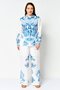 Women 2 Pieces Floral Print Blouse And Wide Leg Pants Set, Multicolor