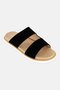 Men Suede Slip On Arabic Sandals, Black