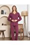 Lace Detailed Viscose Button Pajama Set - 4