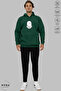 Unisex Hoodie Long Sleeve Scorpio a Crepe Printed Hooded Brushed Inside Oversized 100% Cotton Combed Cotton Sweatshirt - 3