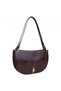 Brown Croco Patterned Gold Lock Detailed Women's Bag Shoulder Bag |   Brown T8324 - 6