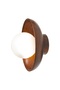 Hand S Walnut Walnut Wood Wall Sconce with Opal Globe Glass Modern Decorative Bedroom Lighting - 5