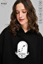 Unisex Hoodie Long Sleeve Scorpio a Crepe Printed Hooded Brushed Inside Oversized 100% Cotton Combed Cotton Sweatshirt