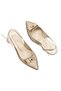 Women's Beige Satin Medium Heel Stiletto Buckled New Season Hk1096 - 9