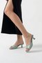 Gemma Flora Women's Thin Heeled Slippers 00122604 Water Green Rustic - 4