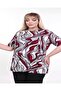 Large Size Women's Line Patterned Relaxed Fit T-Shirt 42-58 Modern Stylish Design - 4