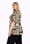 Large Size Women's Line Patterned Relaxed Fit T-Shirt 42-58 Modern Stylish Design - 4