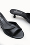 Gemma Flora Women's Thin Heeled Slippers 00122604 Black Rustic - 2