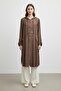 Hooded Ruched Detail Long Cap Dress -15254
