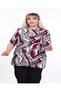 Big Size Women's Geometric Patterned Crew Neck T-Shirt 44-46-48-50-52-54-56-58 Comfortable Fit - 6