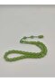Artisanally Crafted Green Fire Amber Praying Beads 6 * 9 mm Capsule Cut with System of Fitting - 4