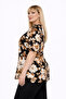 Large Size Women's Line Patterned Relaxed Fit T-Shirt 42-58 Modern Stylish Design - 5