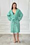 Bohemian Style Hooded Pestemal Bathrobe - Soft-Textured Drying Towels - Striped Bathrobes - Unisex - 8