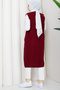 Women's Pocketed Button Closure Knitwear Vest - 7