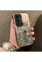 Samsung Galaxy S25 Fe Compatible Silicone Edge Hard Back Anti-Fall Phone Case Floral Print