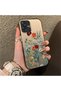 Samsung Galaxy A07 Compatible Silicone Edge Hard Back Anti-Fall Phone Case Floral Print