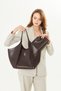 Leather Yavru Bag Piece Lock Detailed Premium Quality Large Size (30X40) Women's Shoulder Bag - 3