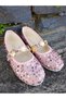 Girl's Sequined Glittery Accessory Detail Comfortable Sole Children's Ballet Flats Shoes - 5