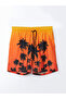 Trendlucky Men's Short Length Patterned Swim Shorts with Difference in Length - 5