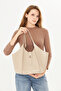 Leather Yavru Bag Piece Lock Detailed Premium Quality Large Size (30X40) Women's Shoulder Bag